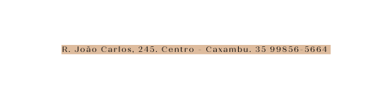 R João Carlos 245 Centro Caxambu 35 99856 5664